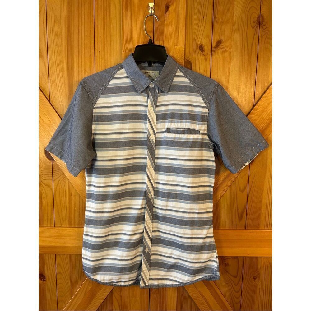 Native Code Men’s Button Up Short Sleeve Shirt Size Medium (5471)